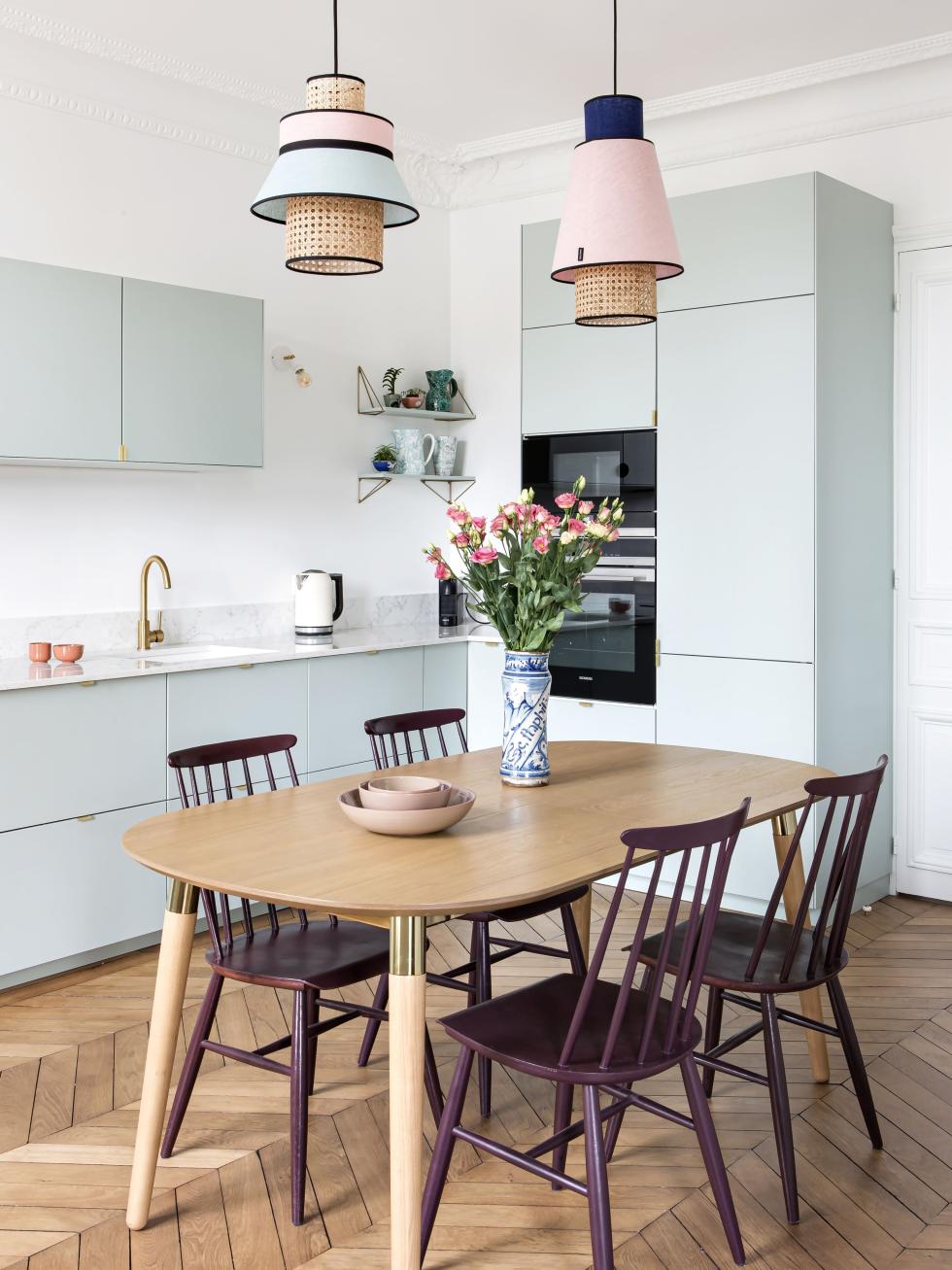 KITCHEN IN SMOOTH GREEN 01 - AMANDIER GRISE