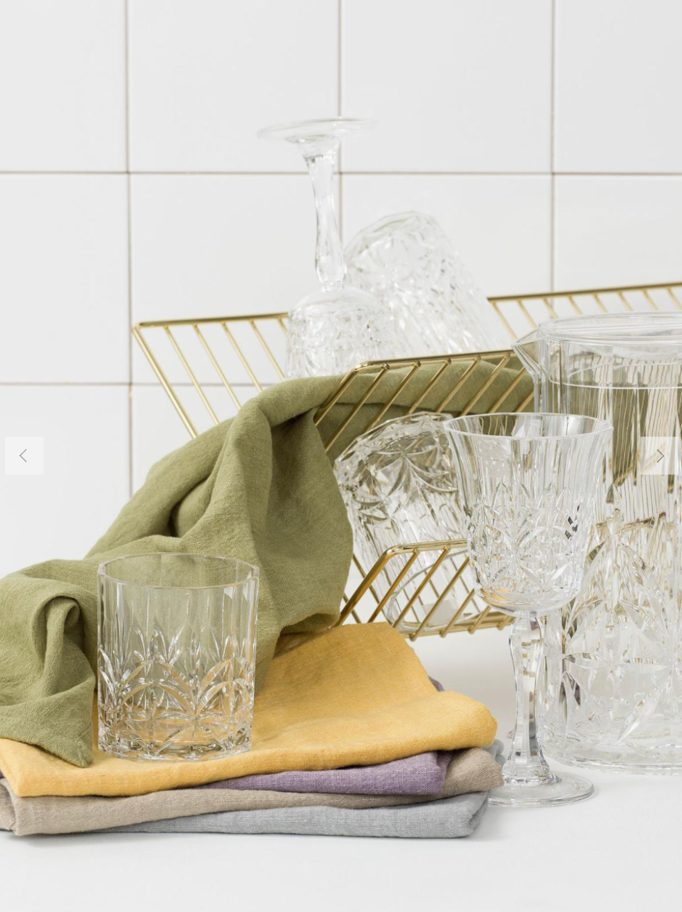 Messingfarbene Küchenaccessoires