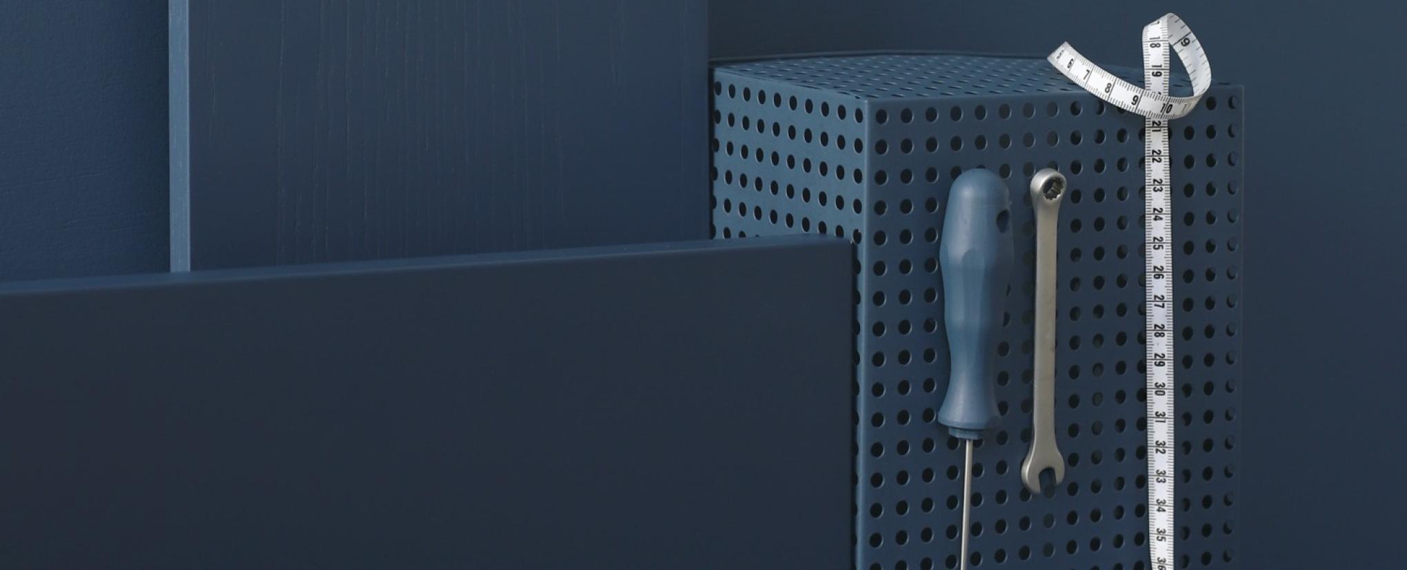 Farbblock Blau 03 - Bleu gris