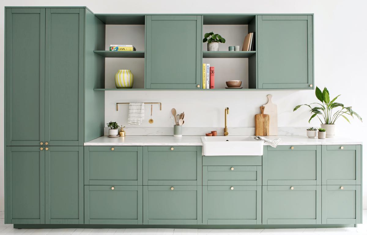 SHAKER KITCHEN IN GREEN 03 - VERT DE GRIS