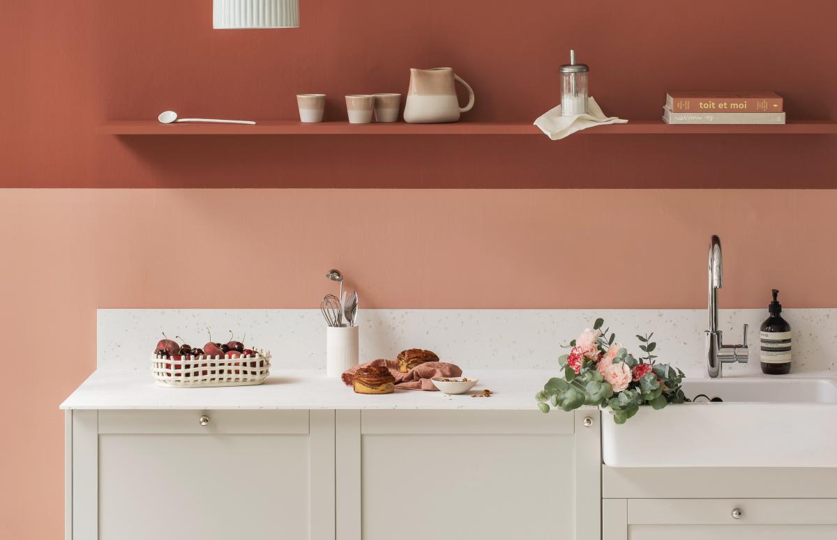 Projekt Plum Living realisiert mit Beige 06 - Galet Rahmenfronten in Mattlack