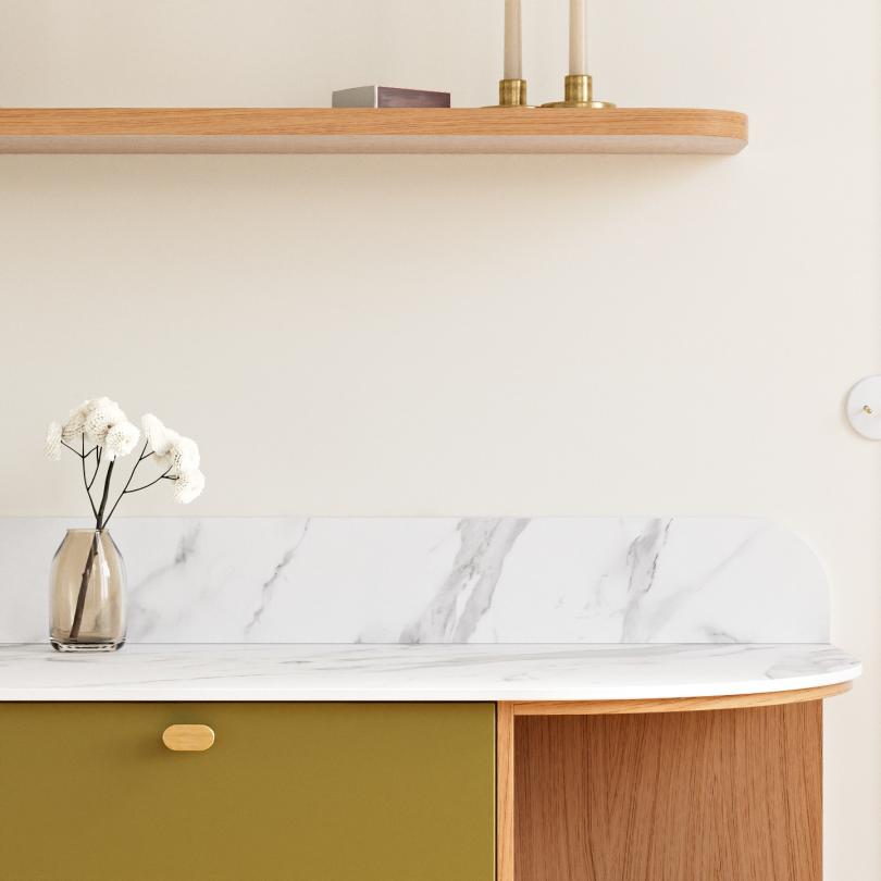 Marbre Calacatta Curved