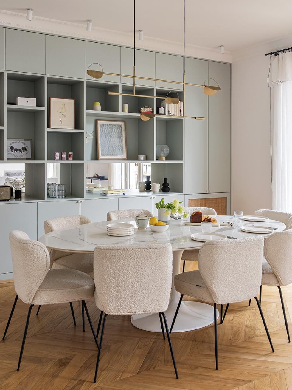 Home Tour, un duplex rénové par Cyrielle Wattinne, la salle à manger