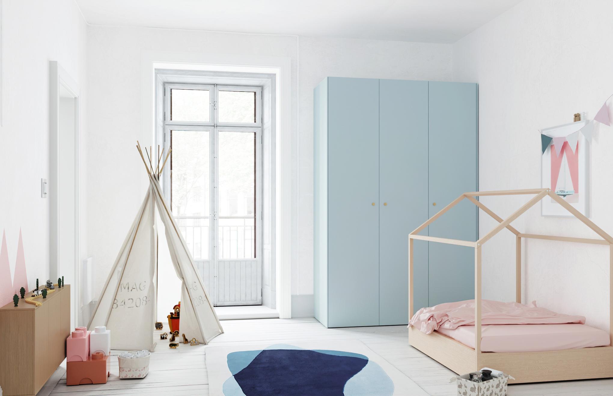 Dressing enfant bimatière blanc chene